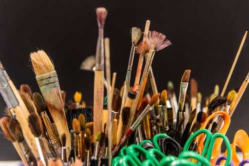 Paint brushes. 