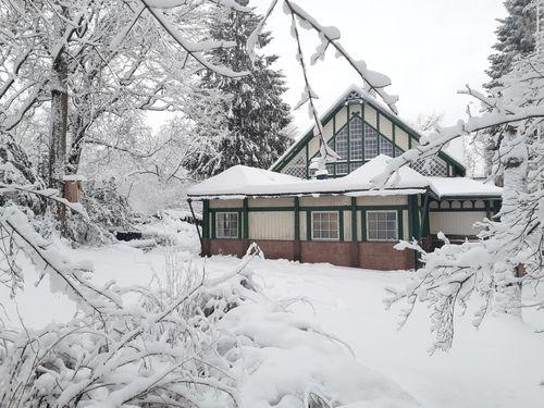 The Biological Museum in a snowy landscape.